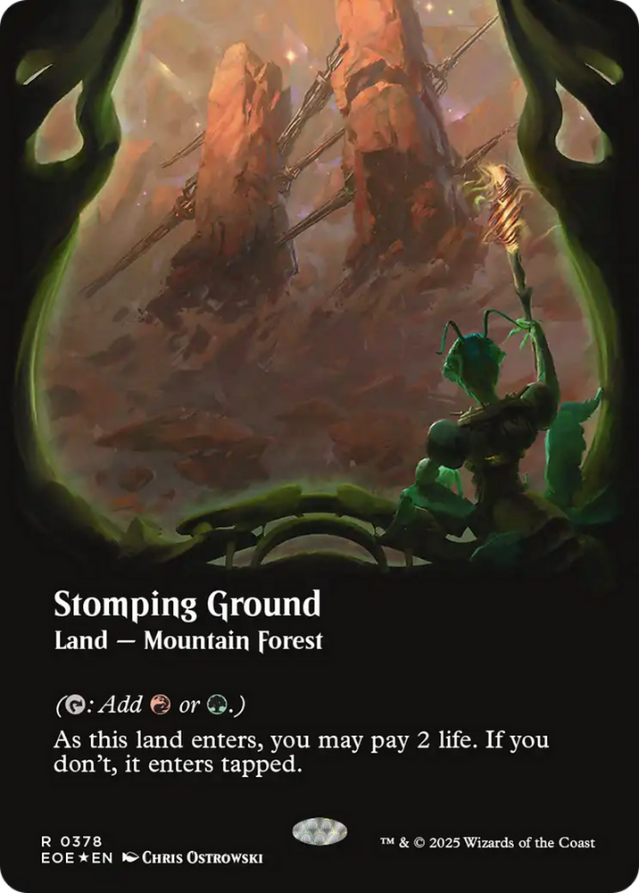 Stomping Ground (Borderless) (Galaxy Foil) [Edge of Eternities]
