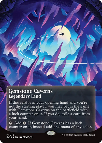 Gemstone Caverns (0151) (Borderless) (Galaxy Foil) [Edge of Eternities: Stellar Sights]