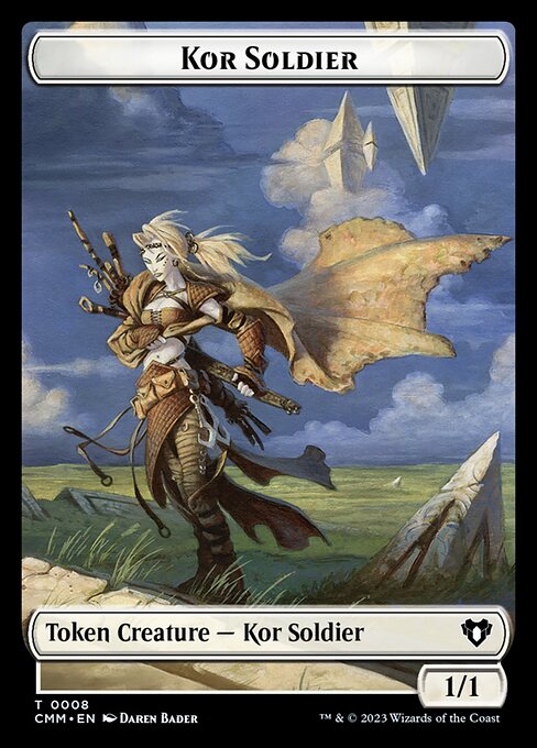 Saproling // Kor Soldier Double-Sided Token [Commander Masters Tokens]