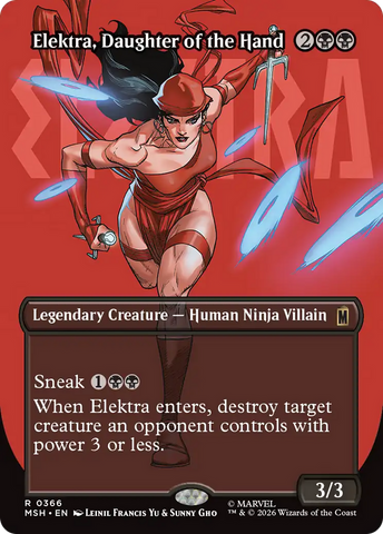 Elektra, Daughter of the Hand (Borderless) (0366) [Marvel Super Heroes]