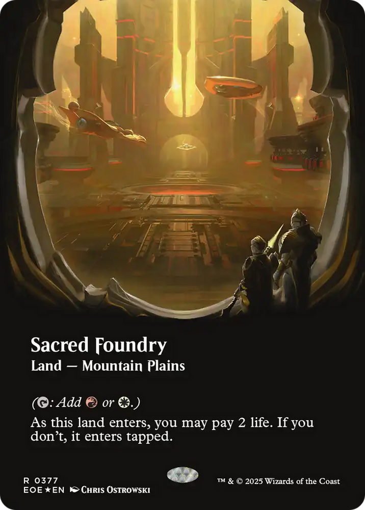 Sacred Foundry (Borderless) (Galaxy Foil) [Edge of Eternities]