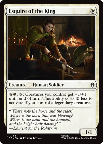 Esquire of the King [The Hobbit: Eternal-Legal]
