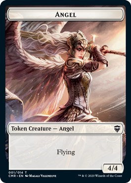 Angel // Treasure Double-sided Token [Commander Legends]