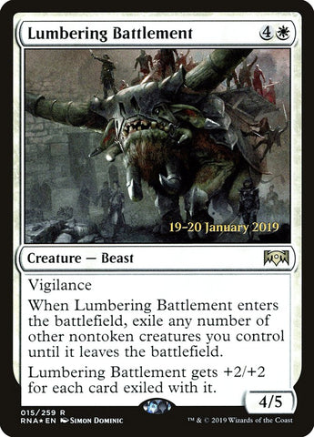 Lumbering Battlement [Ravnica Allegiance Prerelease Promos]