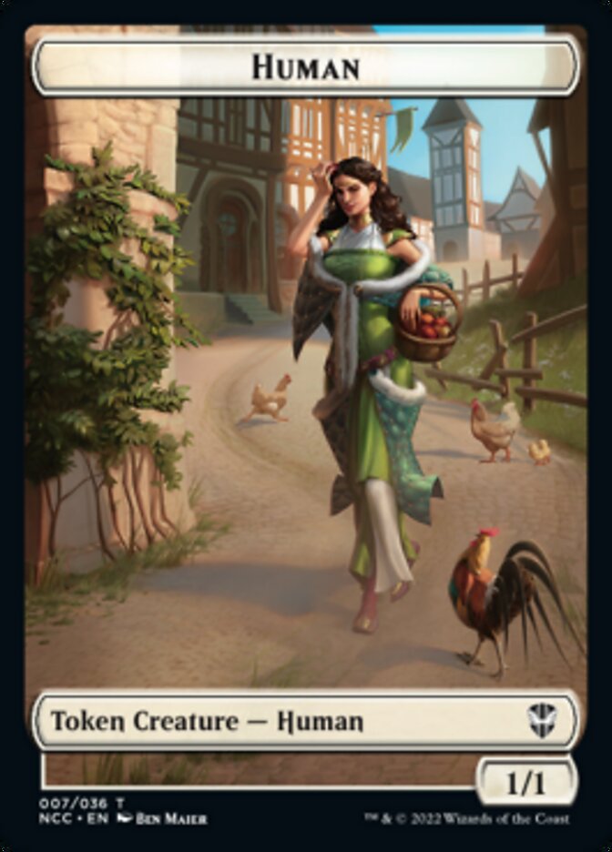 Eldrazi Spawn // Human Double-sided Token [Streets of New Capenna Commander Tokens]