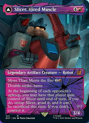 Slicer, Hired Muscle // Slicer, High-Speed Antagonist (Shattered Glass) [Universes Beyond: Transformers]