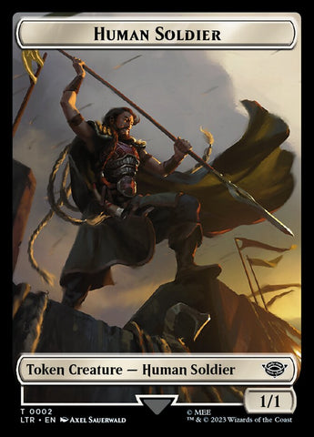 Human Soldier Token (02) [The Lord of the Rings: Tales of Middle-Earth Tokens]