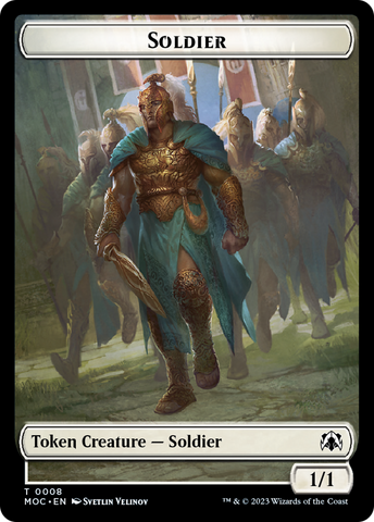 Vampire Knight // Soldier Double-Sided Token [March of the Machine Commander Tokens]