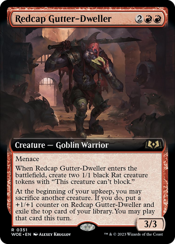 Redcap Gutter-Dweller (Extended Art) [Wilds of Eldraine]